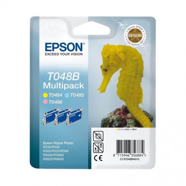 Epson T048B combo pack 3 stk Original bl&auml;ckpatron (39 ml)