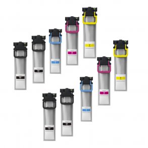 Pixojet blckpatroner Epson T9451 - T9454 - C13T945140, 10 st. rabattpaket 720 ml