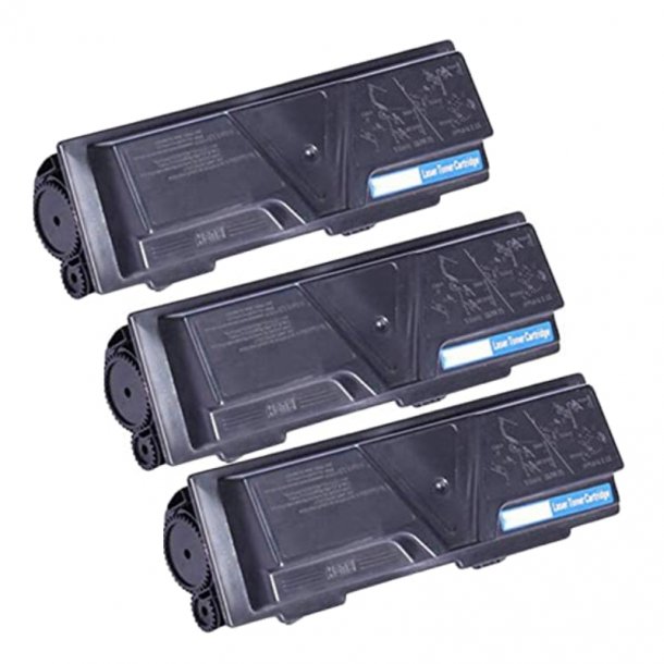 Kyocera TK1100 BK combo pack 3 stk Toner - Kompatibel - Sort 9000 sider