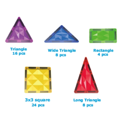 Magnetic Tiles byggest - Sampak,  2 x 60 dele