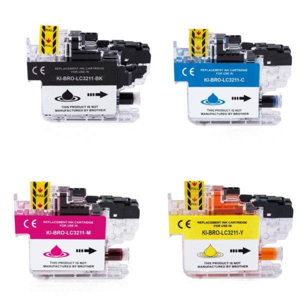 Brother LC 3211 Ink Cartridge Combo Pack 4 pcs - Compatible - C/M/Y/K 45 ml