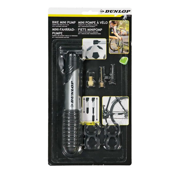 Dunlop pump - for bicycle, ball, balloon, and seat cushion, black
