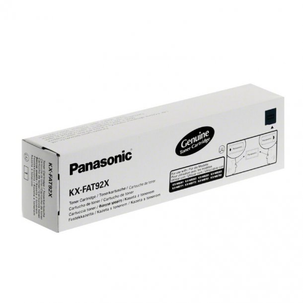 Panasonic KXFAT92X BK Toner - Original - Black 2000 pages