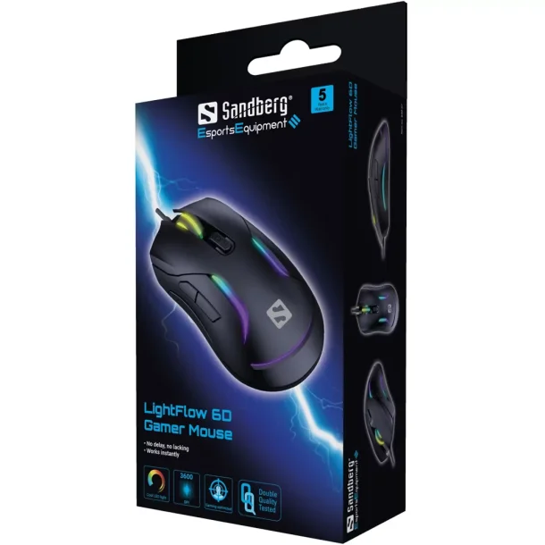 Sandberg LightFlow 6D Gaming Mus