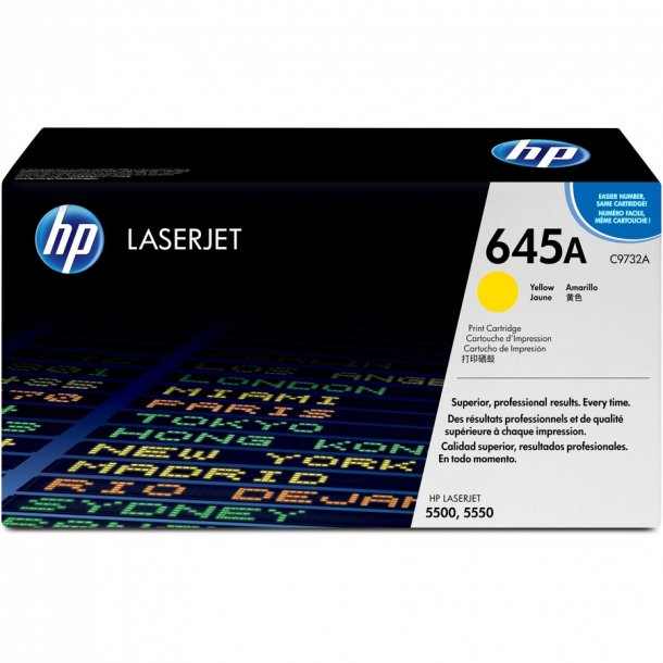 HP 645 Lasertoner - C9732A Original - Gul 12000 sider 