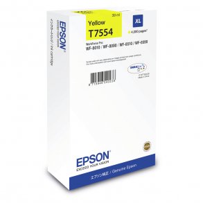 Epson bläckpatron T7554 - C13T755440 gul 39 ml, original