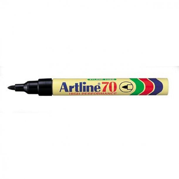 Artline Marker 70 permanent 1,5 svart 12 st