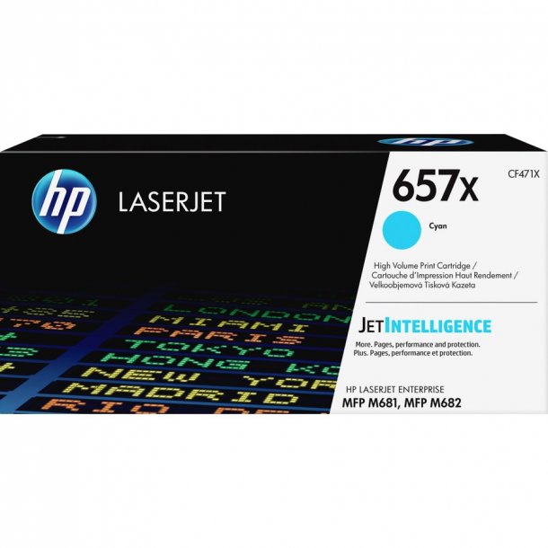 HP 657X C Toner - CF471X Original - Cyan 23000 sider