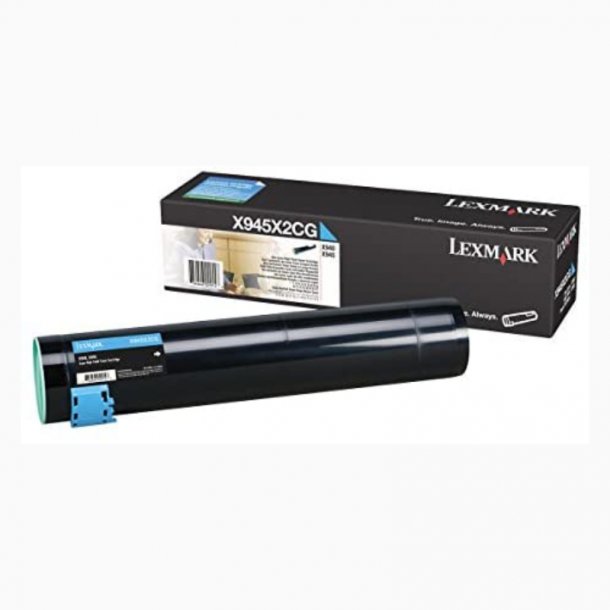 Lexmark X94x C Toner - X945X2CG Original - Cyan 22000 sider