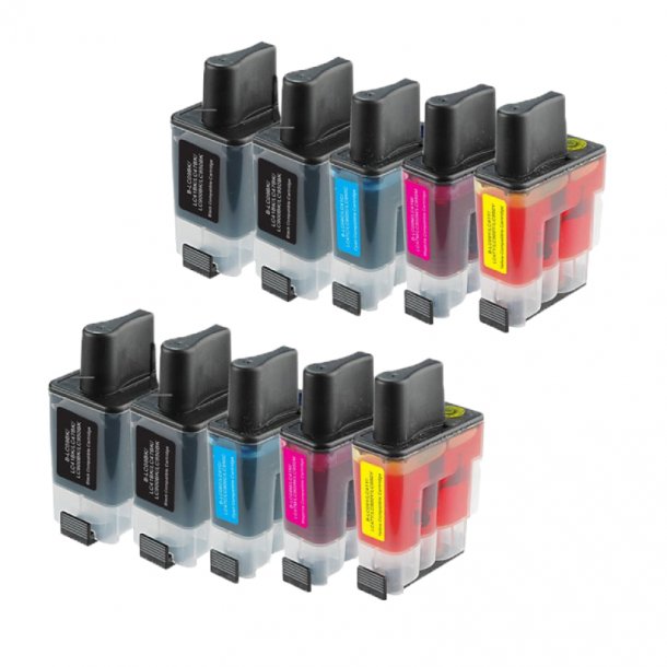 Brother LC900 Ink Cartridge Combo Pack 10 pcs - Compatible - BK/C/M/Y 205 ml