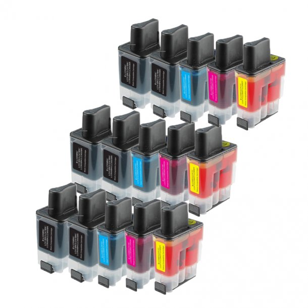 Brother LC900 Ink Cartridge Combo Pack 15 pcs - Compatible - BK/C/M/Y 307,5 ml