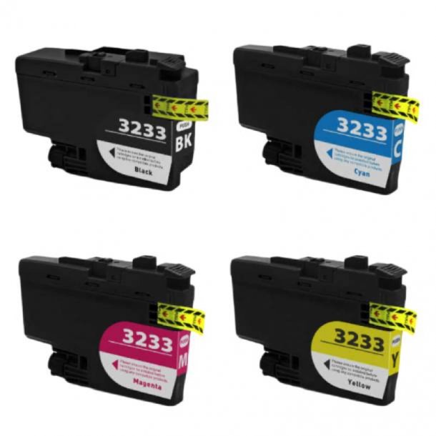 Brother LC3233 Combo Pack 4 pcs Ink Cartridge - Compatible - BK/C/M/Y 113 ml