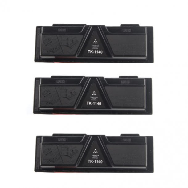 Kyocera TK1140 BK combo pack 3 stk Toner - Kompatibel - Sort 21600 sider