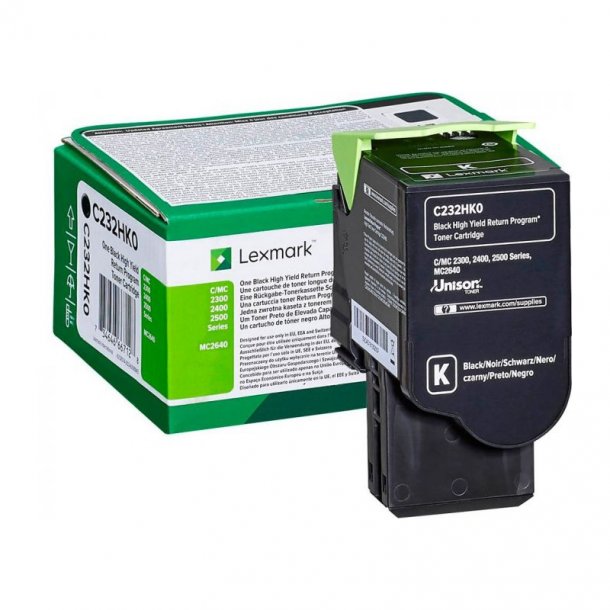 Lexmark MC 2425 - C232HK0 toner sort 3000 sider, original
