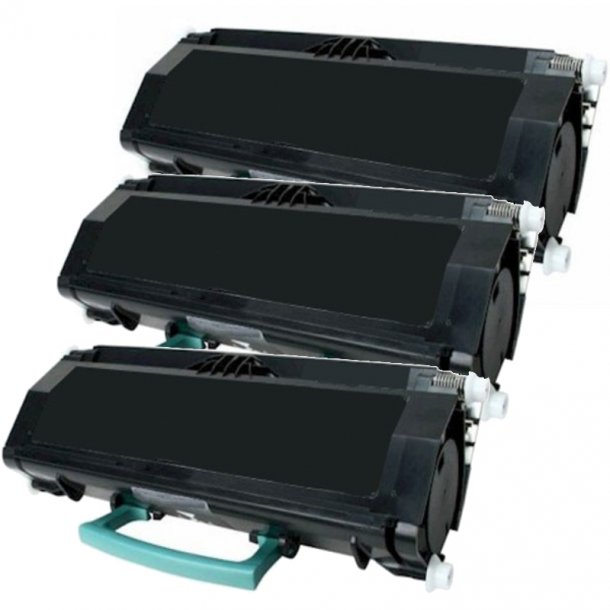 Lexmark X463DE BK combo pack 3 stk Toner - X463H21G Kompatibel - Sort 27000 sider