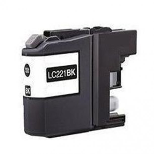 Brother LC221 BK, Black Ink Cartridge, Compatible 16 ml