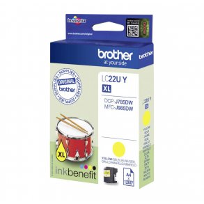 Brother ink cartridge LC22UY yellow 1200 pages, original