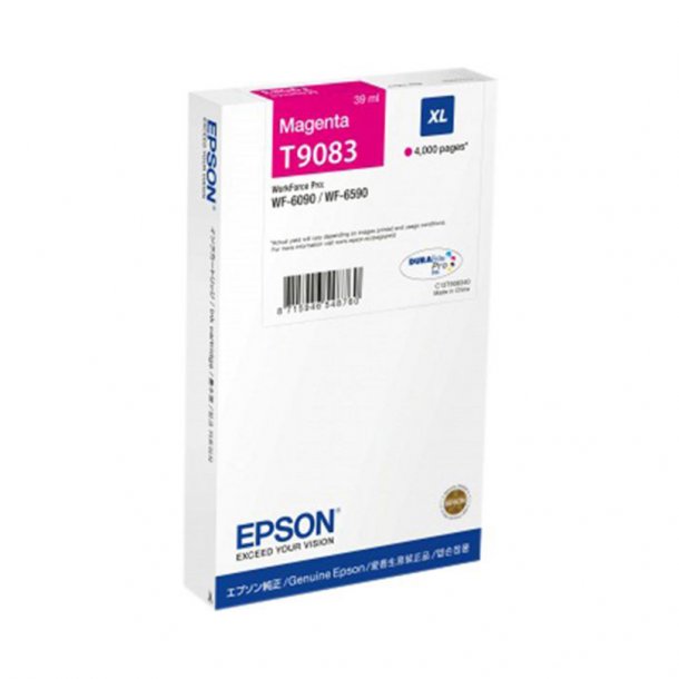 Epson T9083 XL M blkpatron - C13T908340 Original - Magenta 39 ml