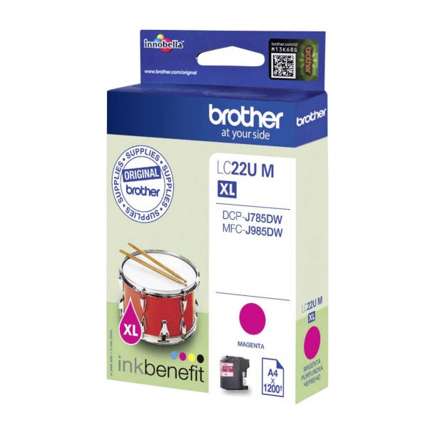 Brother LC22U M  blkpatron - Original - Magenta 1200 sider