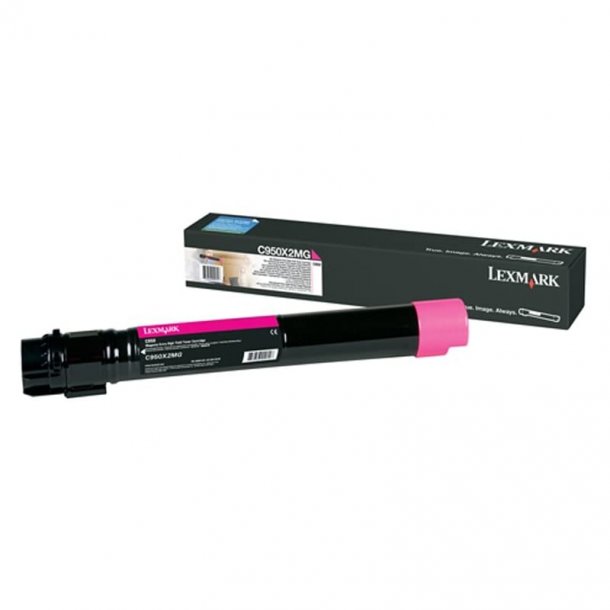 Lexmark C 950 M high kap. Toner - C950X2MG Original - Magenta 24000 sider