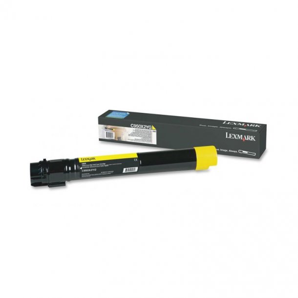 Lexmark C 950 Y high kap. Toner - C950X2YG Original - Gul 24000 sider