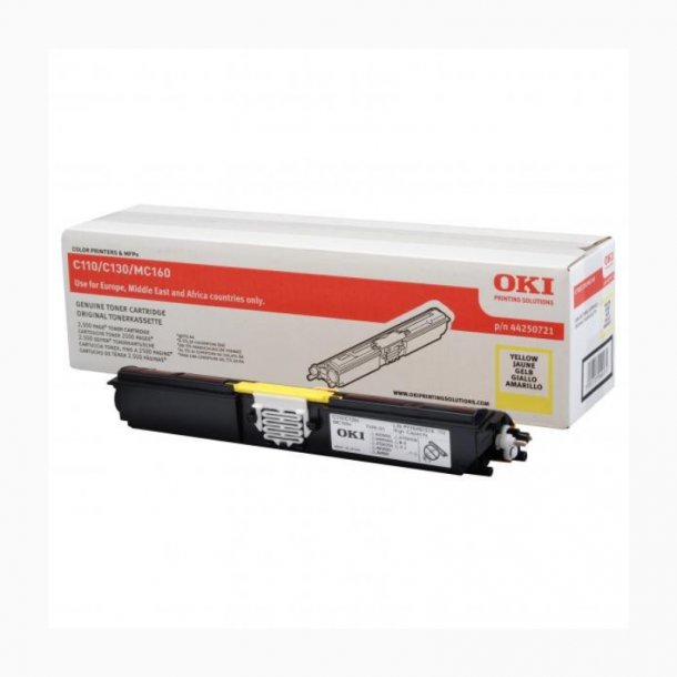 OKI C110/C130 Y Toner - 44250721 Original - Gul 2500 sider