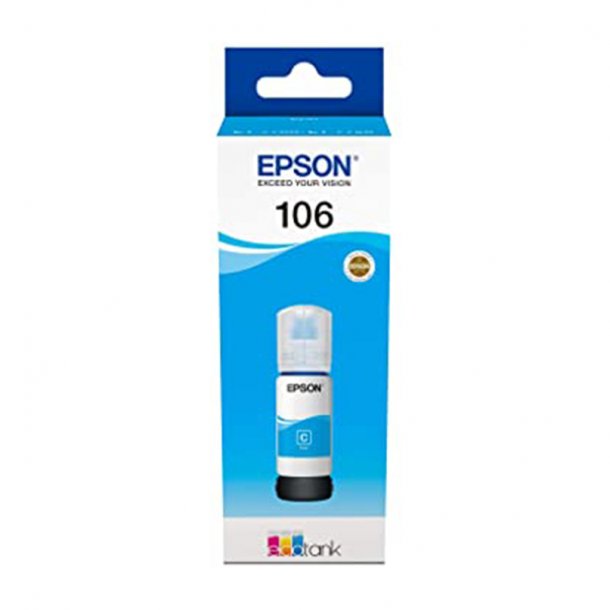 Epson 106 EcoTank C Ink Cartridge - C13T00R240 Original - Cyan 70 ml