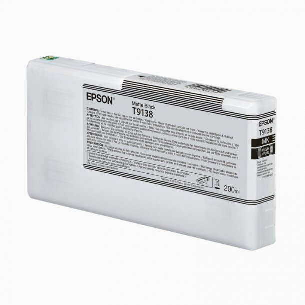 Epson T9138 MBK Original bl&auml;ckpatron (200 ml)