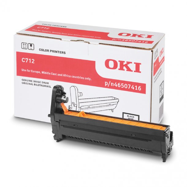 OKI C712 BK Drum - 46507416 Original - Black 30000 pages