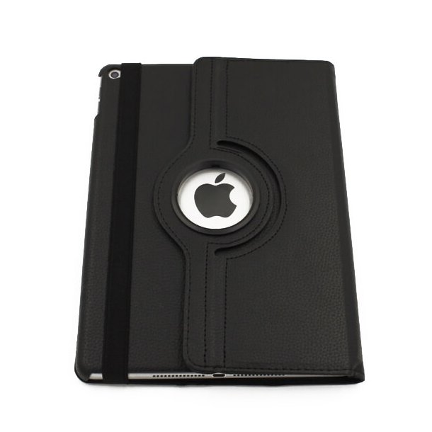 SERO Rotating PU lder cover for iPad 2/3/4, svart