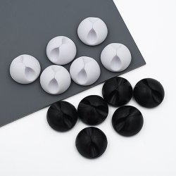 Cable Drop kabelhllare - 6 st, svart eller vit