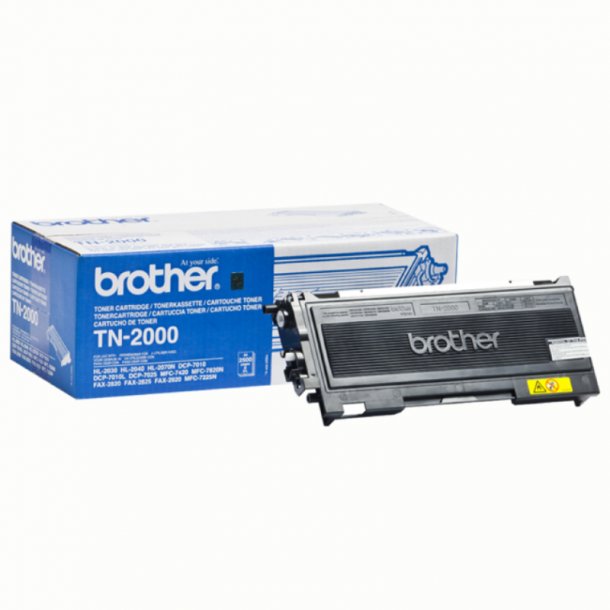 Brother TN2000 BK svart Lasertoner, Original