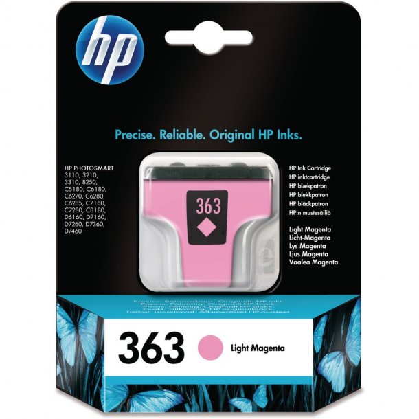 HP 363 LM (C8775EE) ljus magenta bl&auml;ckpatron, Original, 6 ml