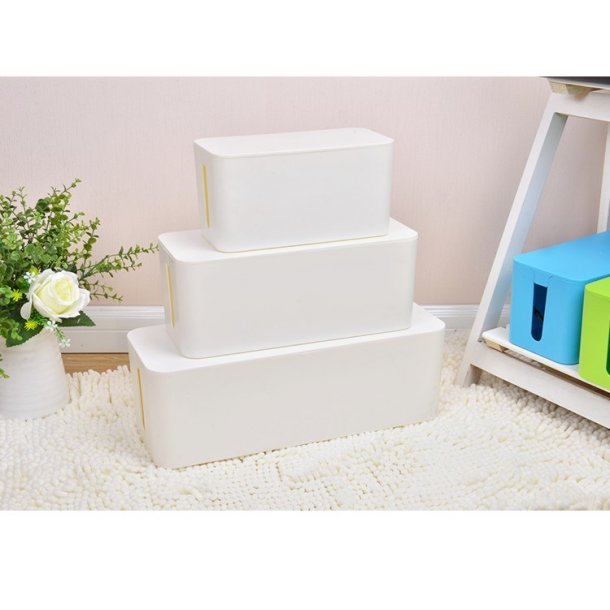 Kabelskjuler - 32 x 13,5 x 12,7 cm, hvid (mellem)