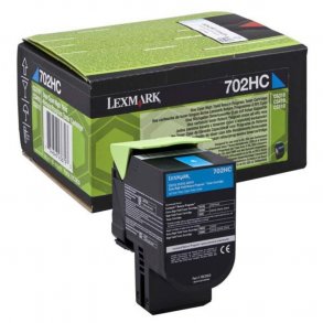 Lexmark toner 702HC - 70C2HC0 cyan 3000 sider, original