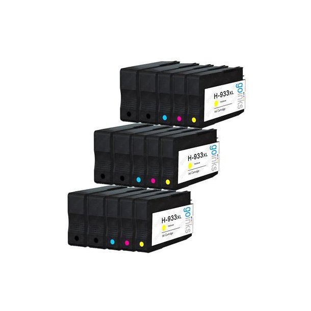 HP 932 / 933 XL Ink Cartridge Combo Pack 15 pcs - Compatible - BK/C/M/Y 315 ml