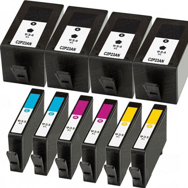 HP 934 XL/ HP 935 XL XL Ink Cartridge Combo Pack 10 pcs - Compatible - BK/C/M/Y 302 ml