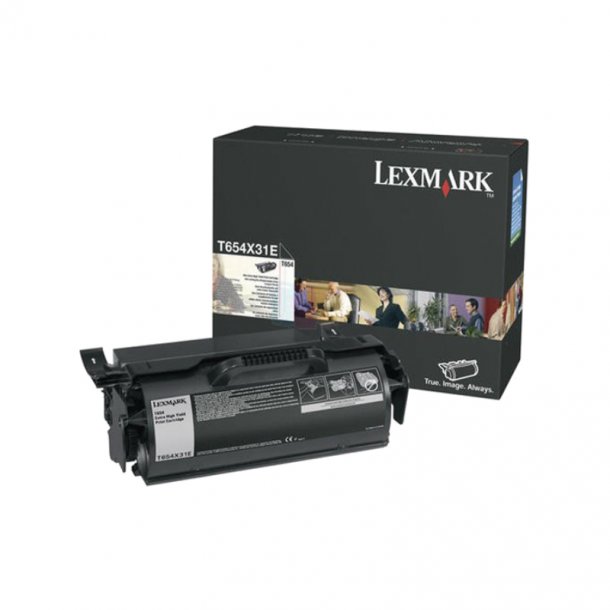 Lexmark toner T 654 / 656 - T654X31E svart 36000 sider, original