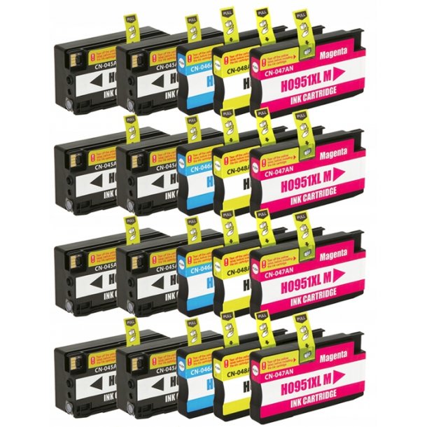 HP 950 / HP 951 XXL Ink Cartridge Combo Pack 20 pcs - Compatible - BK/C/M/Y 1000 ml