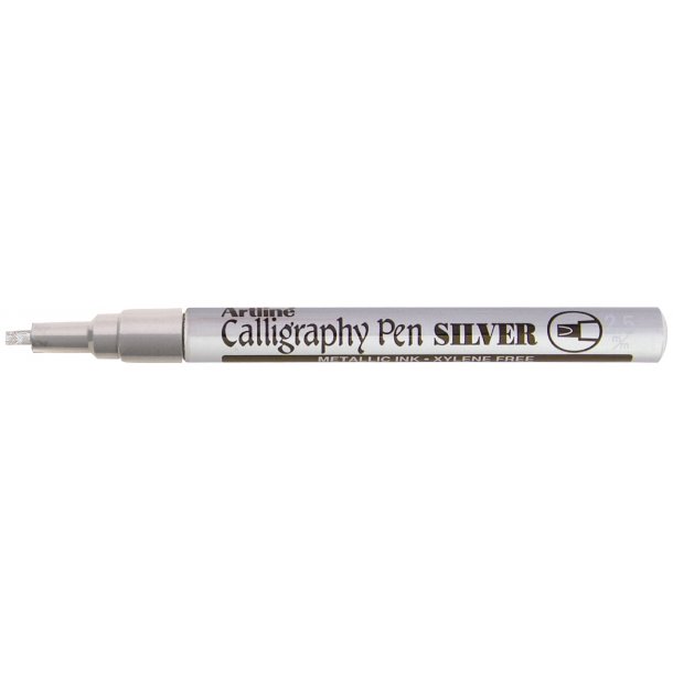 Artline 993 Metallisk Calligraphy slv, 12 st