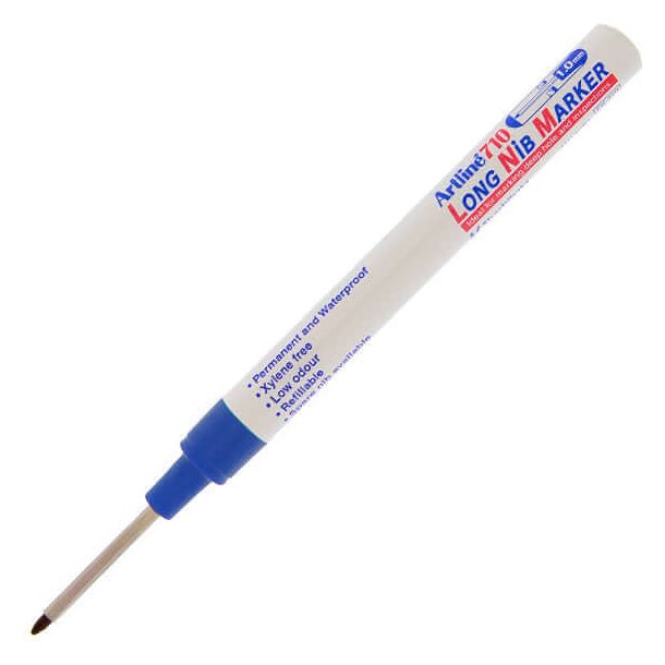 Artline Marker 710 Long Nib Blå, 12 st