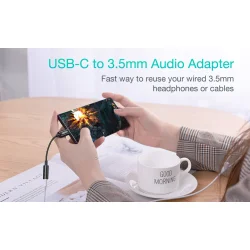 Choetech AUX003 USB-C till DC 3.5 mm hona h&ouml;rlursljudkabel