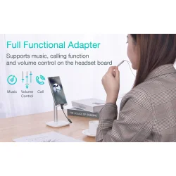 Choetech AUX003 USB-C till DC 3.5 mm hona h&ouml;rlursljudkabel