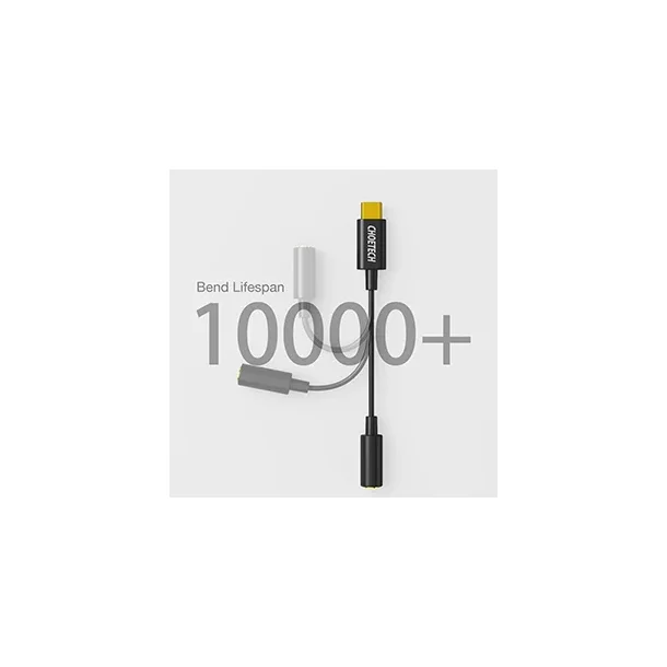 Choetech AUX003 USB-C till DC 3,5 mm adapter fr hon-hrlursuttag ljudkabel