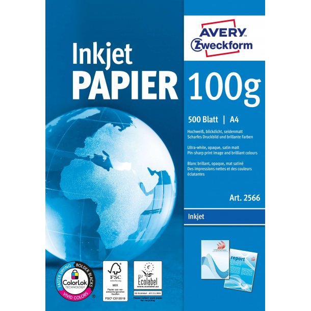 Avery inkjet paper A4, 100 g (500)