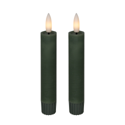 LED-kronljus, 11 cm, gr&ouml;n, 2 st.