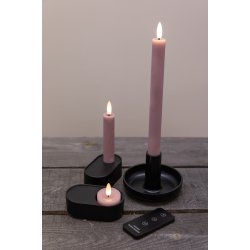 LED-kronljus, 11 cm, rosa, 2 st.