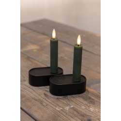 LED-kronljus, 11 cm, gr&ouml;n, 2 st.