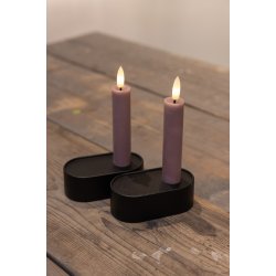 LED-kronljus, 11 cm, rosa, 2 st.