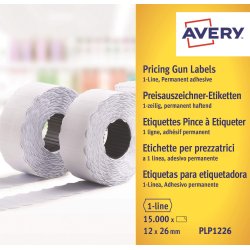 Avery Etiketter 26x12 G2 - Vit (10 rullar)